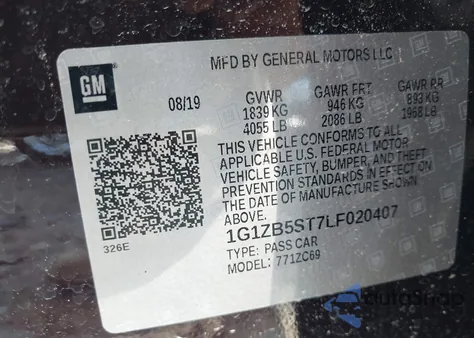2020 Chevrolet Malibu Ls from USA, damaged, VIN 1G1ZB5ST7LF020407